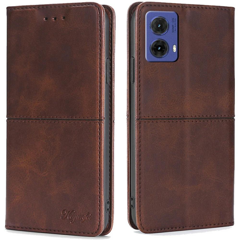 For Motorola Moto G85 5G/S50 Neo 5G Case Card Slots Cowhide Texture Phone Leather Cover