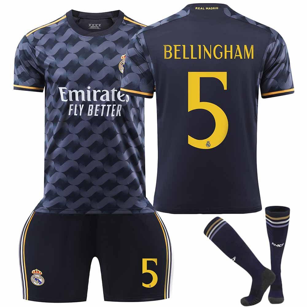 

2324 Футбольна форма Реал Мадрид виїзна Vini Jr. Дитячий комплект форми Бейл Модріч S