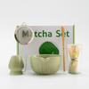 Ceramic Matcha Tea Ceremony Set with Whisk & Holder