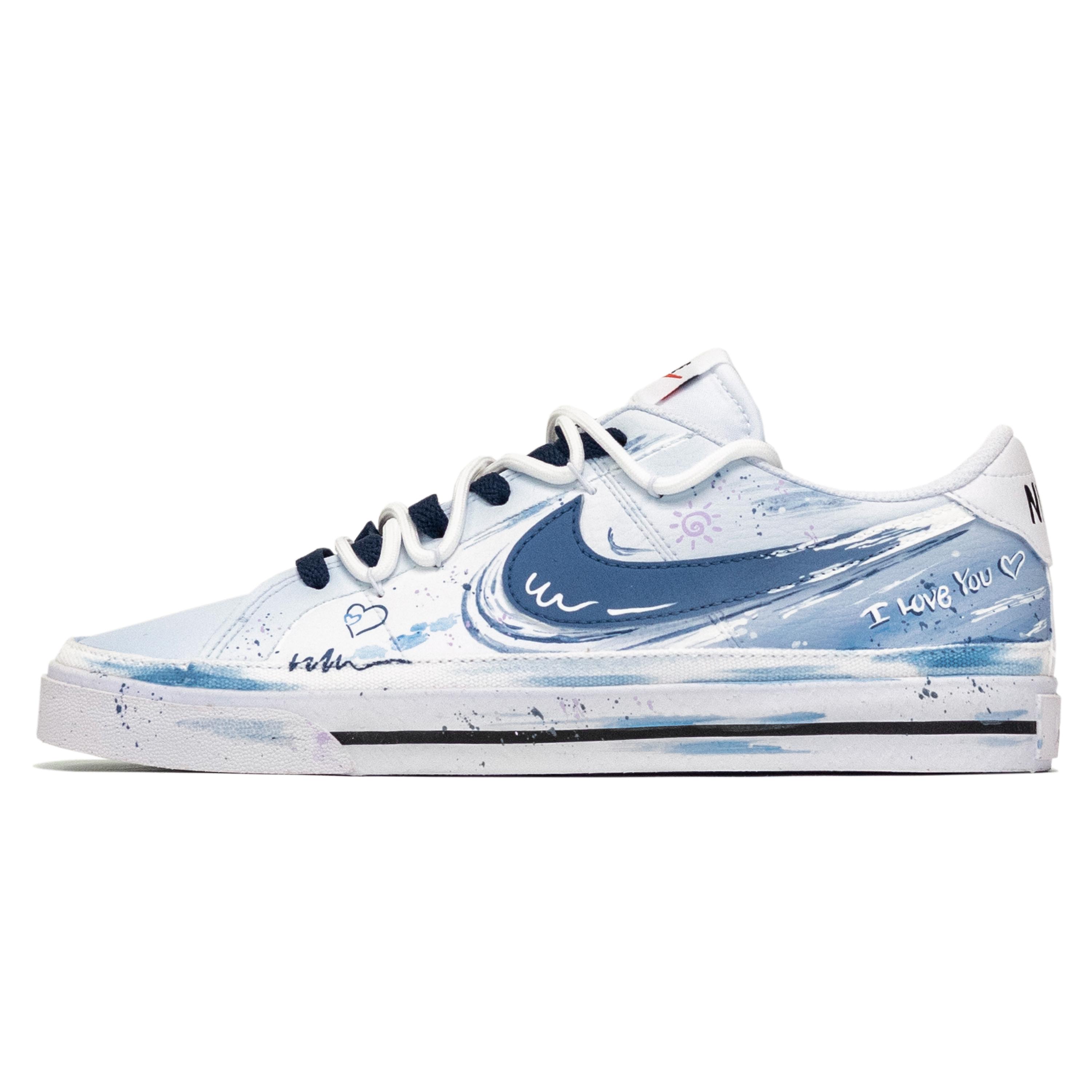

Nike Court Legacy Great Journey West, Blue Hyacinth Island Abrasion Resistant Low top Skateboard Shoes Men s Blue DH3162-101(Team256-) 40