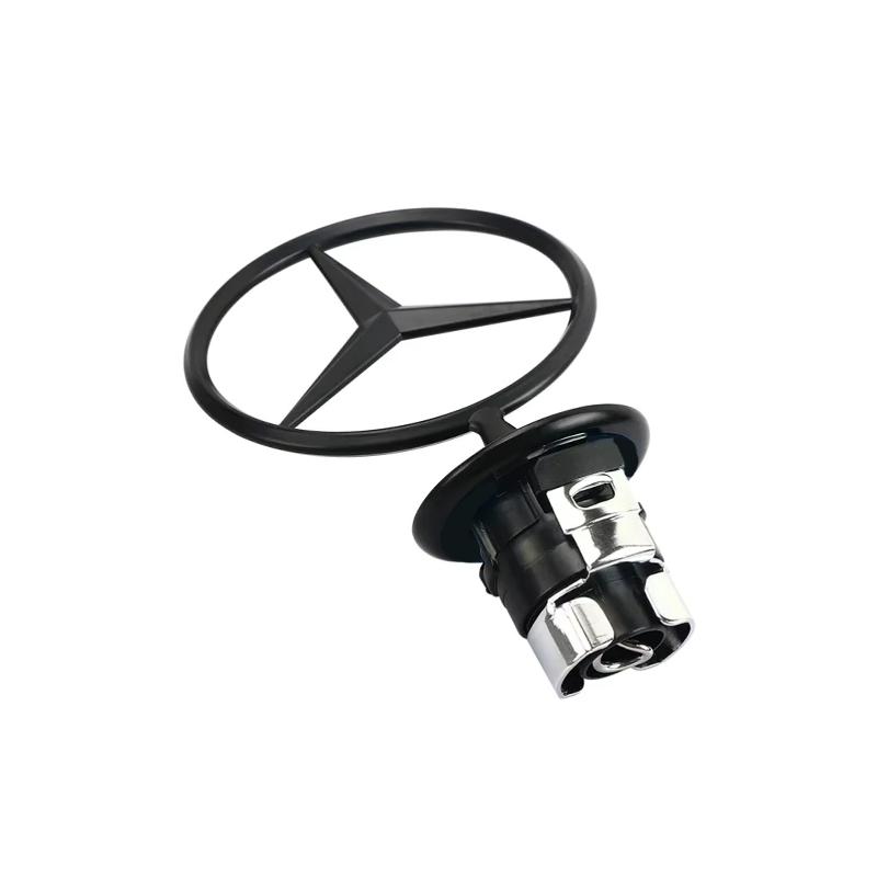 Car Sticker 1Pcs 44mm 3D Zinc Alloy Car Front Hood Emblem Bonnet Label Badge for Mercedes Benz W204 W210 W220 W212 C180 C200 Car