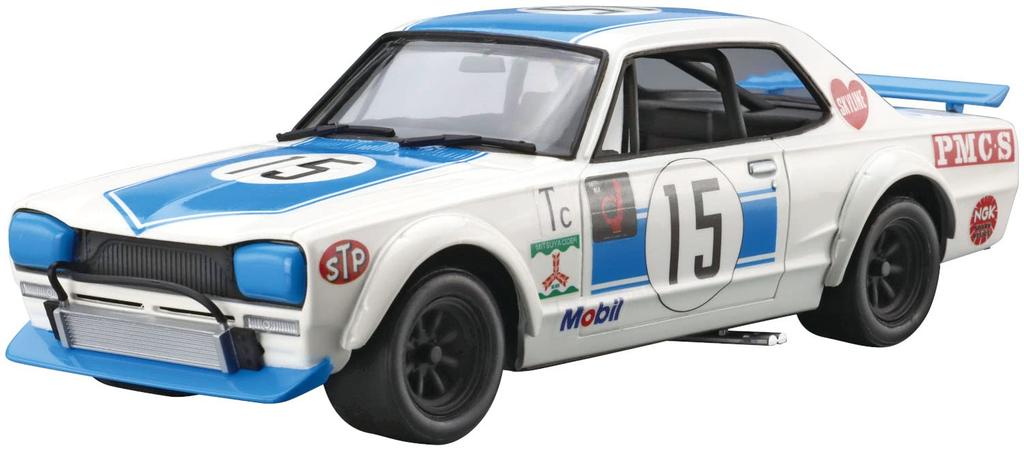 Aoshima Bunka Kyozai The Model Car Series SP15 Memorial Takahashi Kunimitsu Box Suka Glorious 50 Victories Plastic Model Molded in Color 1/24 GT-R