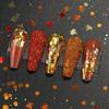 Nail Art Sequins 6-Gate Box Autumn Thanksgiving Maillard Color Symphony Maple Leaf Sequins Glitter