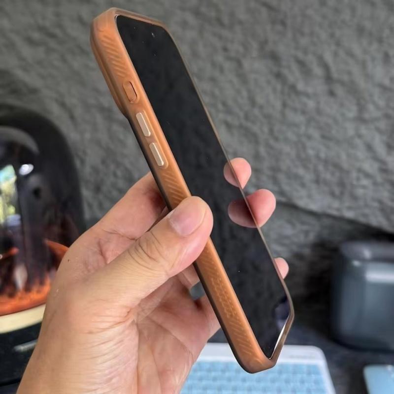 Stripe Corrugated Luggage Pattern Translucent Phone Case For iPhone 17 Air 16 15 14 13 12 Pro Max Frosted Shockproof Armor Cover