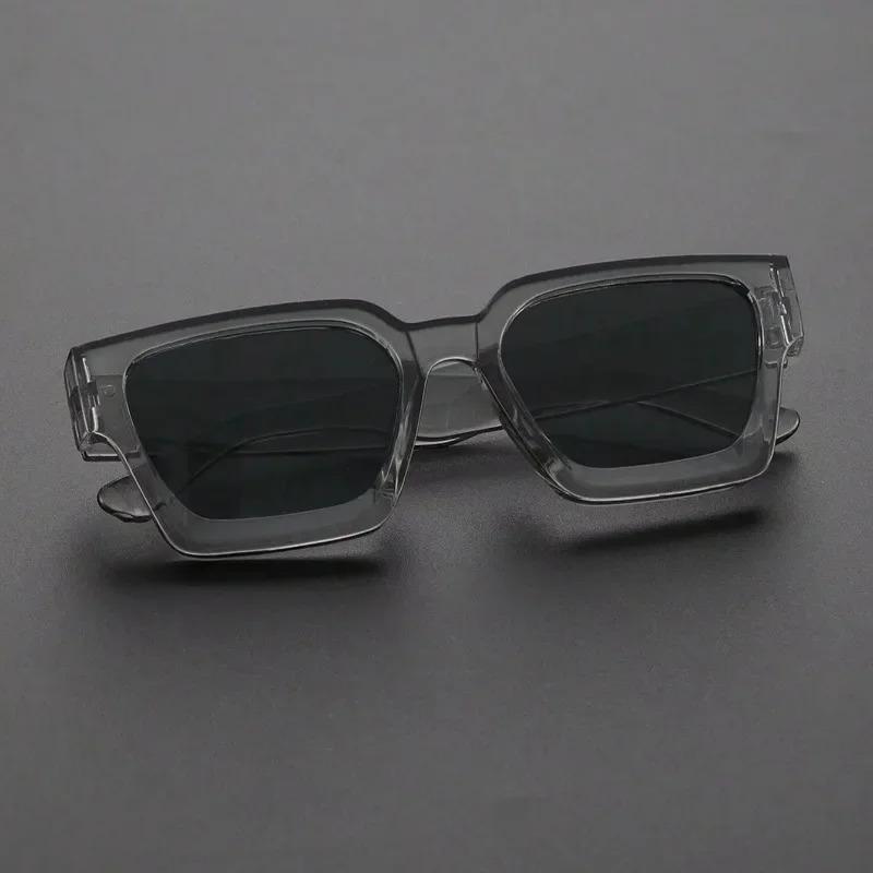1PC Unisex Plastic Fashion Square Frame Sunglasses For Street Pography And Beach Trips Driving Accessories