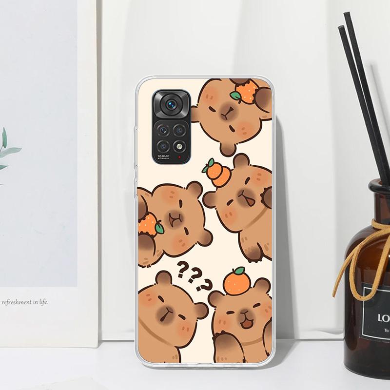 Funny Capybara Cartoon Animal Phone Case For Xiaomi Redmi Note 15 13 14S 14 Pro Plus 12S 11S 10S 12 11E 10 11T Art Fundas Back C