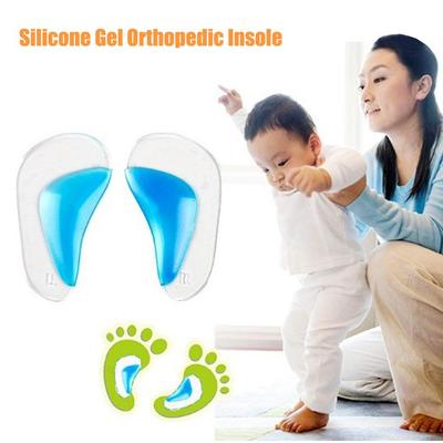 1 paar Kinderen Orthopedische Inlegzolen voor Kinderschoenen Inzetstukken Baby Platvoet Voetboogondersteuning Siliconen Gel Inlegzolen Plantar Fasciitis Orthotics