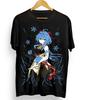 Ganyu Genshin Impact T-shirt Anime Girl Kawaii Black Shirt Short Sleeve All Size