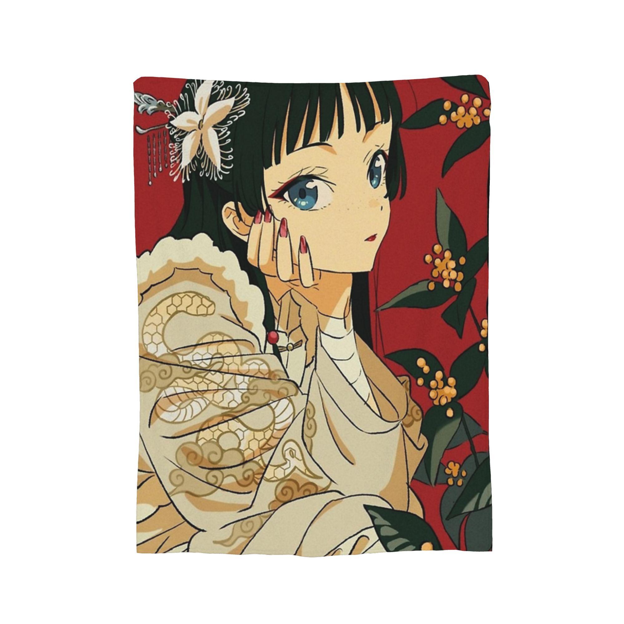 

The Apothecary Diaries Anime Maomao Blanket Velvet Autumn/Winter Thin Throw Blankets for Bed Travel Bedding Throws 30x40in
