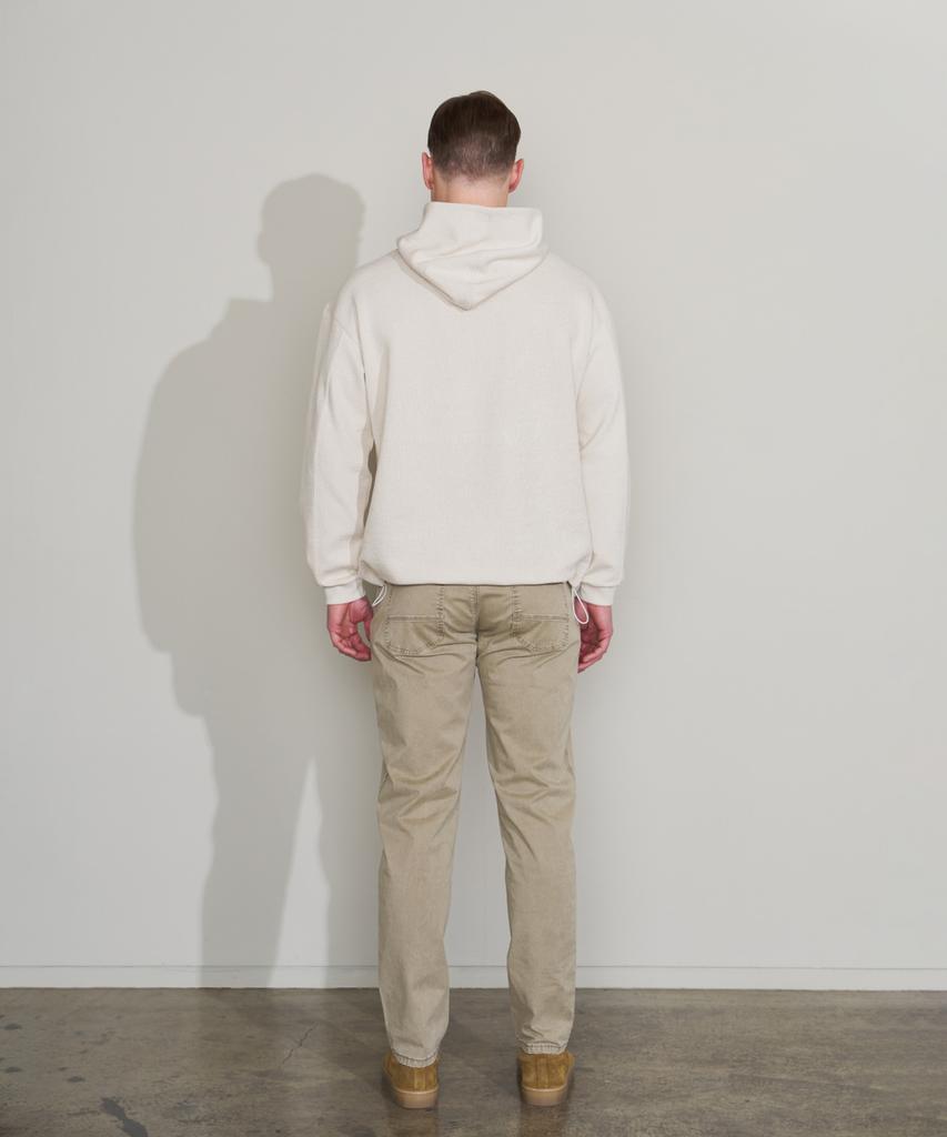 PANICALE Beige Regular Slim Fit Washed Denim Pants
