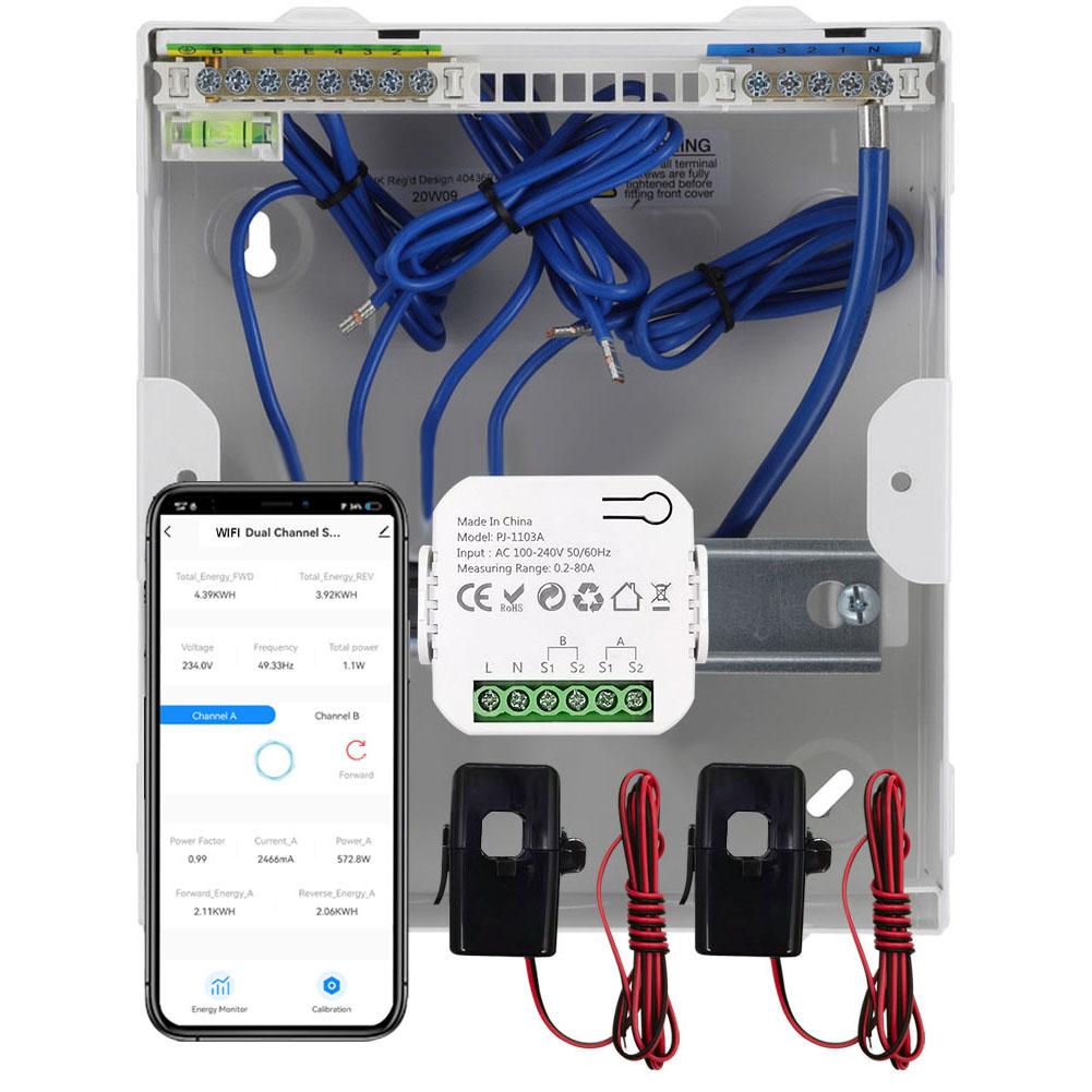 Tuya WiFi Energetický spínač Multifunkční Měřič Výkonu Napětí Proudu Aplikace pro Mobilní Telefon Statistika Výkonu v Reálném Čase