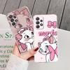 Clear Case For Samsung Galaxy A57 A37 A56 5G A36 Cases A55 A54 A35 A26 A07 A17 A16 A06 A34 A15 Cover Pink Fantasy Cute Marie Cat