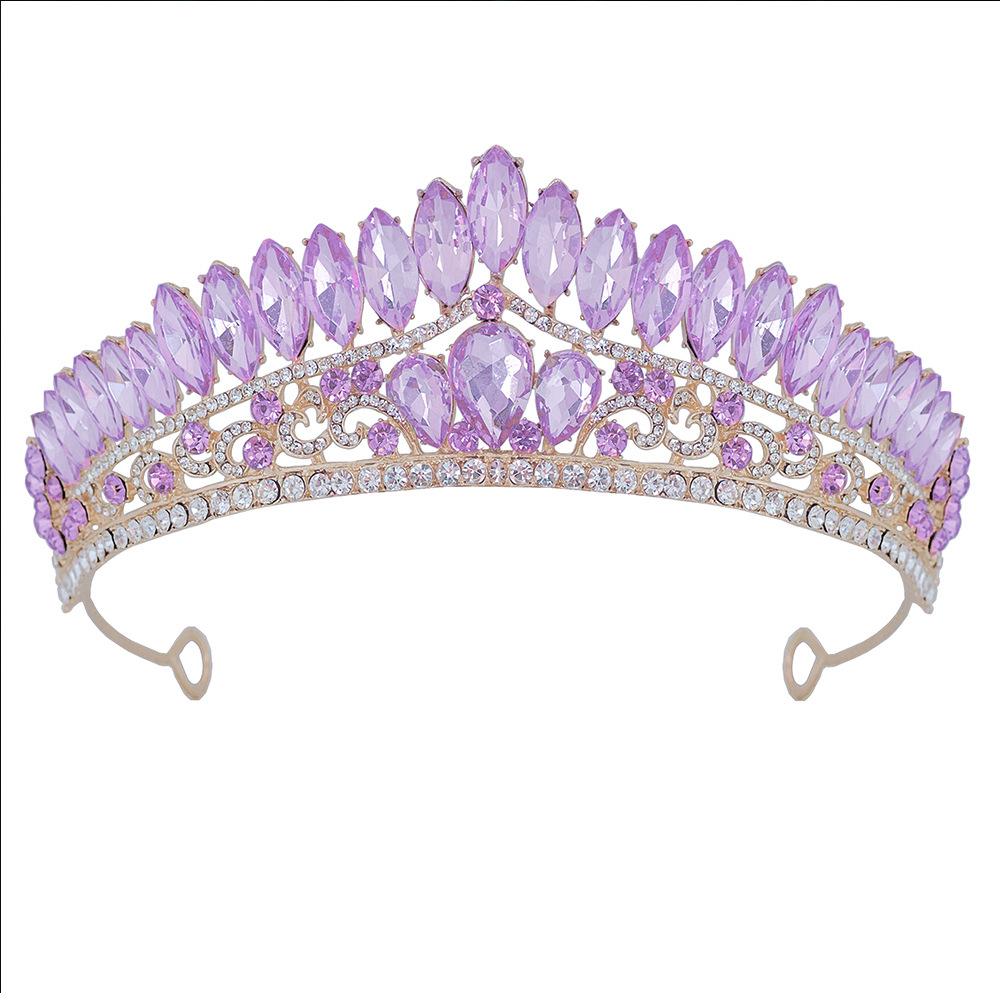 

New Baroque Bride s Crown Horse Eye Water Diamond Crown Bride s Wedding Headwear Wedding Dress and Evening Gown Accessories