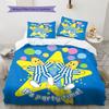 Bananas In Pyjamas Colorful Floral Splash Background 3Pcs Bedding Set Duvet Cover Pillowcases No Comforter