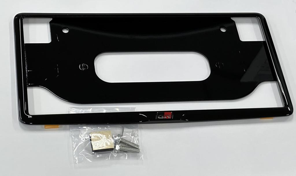 Toyota Genuine GR Logo License Plate Piano Part Number Part Frame, Black, 08407-18000