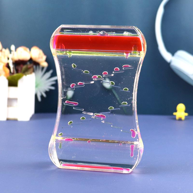 Creative Dynamic Oil Drop Toy Plastic Funnel Liquid Hourglass Student Gift Ornament