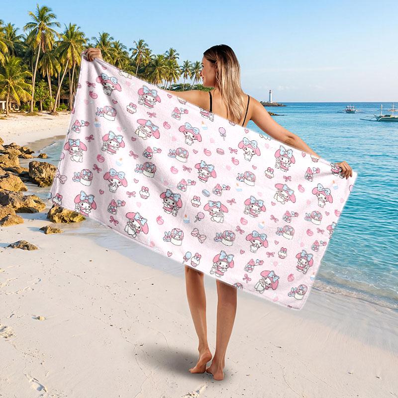 Large Beach TowelMy Melody Soft Absorbent Towel Beach Bath Home Use