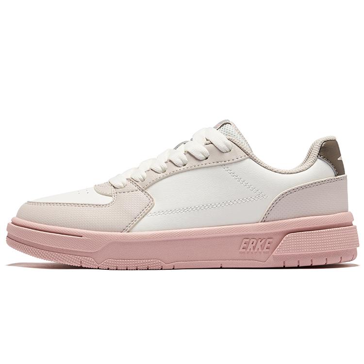 Erke Tianhe Classic Versatile Low-Top Sneakers Women sneakers White Pink Gray 52125101480-003