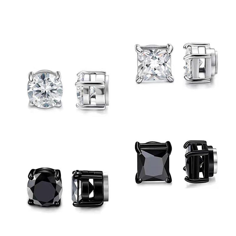 Magnetic Stainless Steel No-Pierce Ear Clip for Women - Elegant Small Niche Design