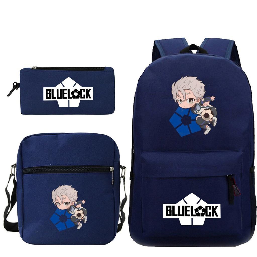 Japanese Cartoon Peripheral Printing Children'S Schoolbag, Primary And Secondary School Student Stationery Set, Shoulder Backpack Three-Piece Set