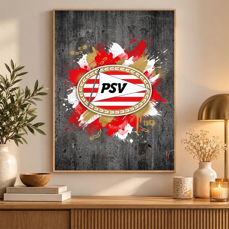PSV Eindhoven FC Diamantmalerei Set 5D Vollbohrer DIY Diamantmosaik Wandkunst Heimdekoration