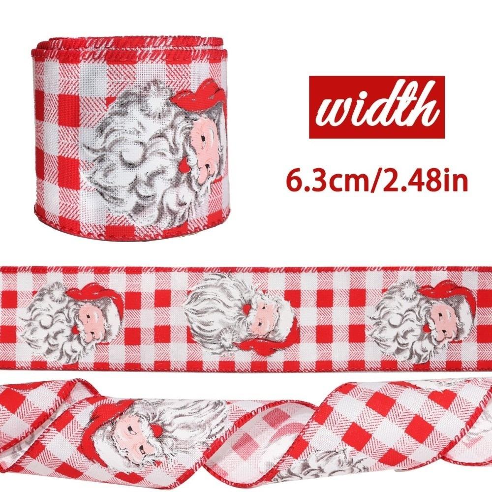 

New Imitation Linen Christmas Ribbon 2m Handmade Gift Box Strap DIY Bow Ribbon Christmas Tree Decorations 6.3cm