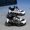 7288 Medium and Older Children's Leather Waterproof Boys' Children's Sports Shoes Men's 2025 New Rotating Button Trend Casual Running