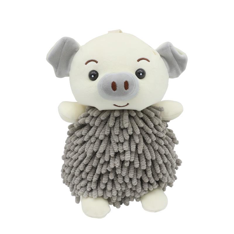 Cartoon Elephant Chenille Plush Toy & Absorbent Hand Towel