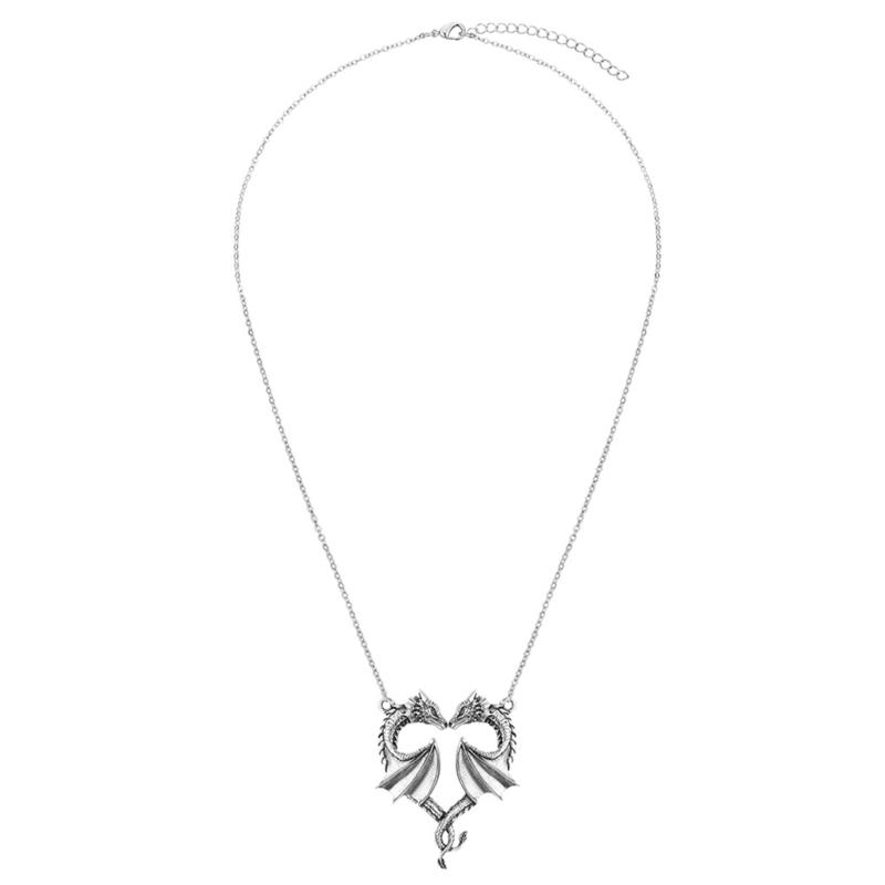 Drachen Anhänger Halsketten Drachenförmige Anhänger Halsketten Drachen Schmuck Legierungsmaterial Geburtstagsgeschenk für Damen Herren Mädchen