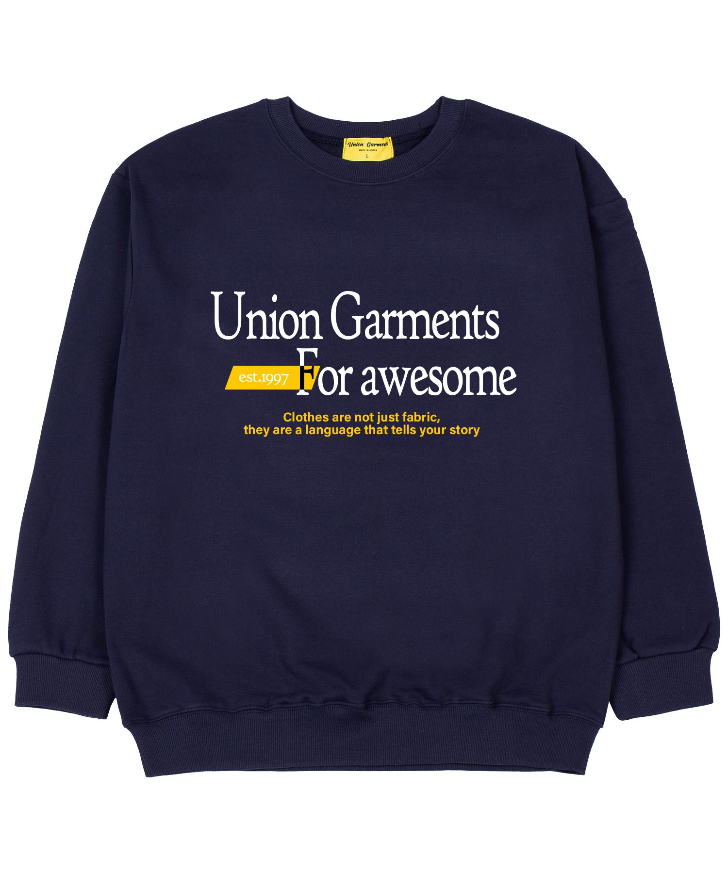 Union Garments Paul Awesome Garments Толстовка оверсайз из французского терри темно-синяя M