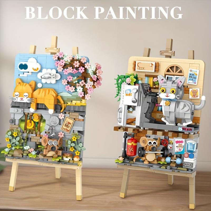 Block Toys Assembly Insertion Collection Block Painting Home Desktop Decoration Gift