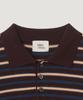 MELLY&ROSE Soft Stripe Polo Knit (310253)_Brown