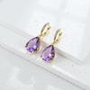 Trendy Stunning Dangle Clasp Earrings for Lady S925 Silver Natural Amethyst Febr Birthstone Luxury Jewelry Special Occasion Gift