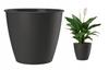 Round Anthracite Flower Pot 13x12 Cm Azalea