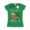 The Flintstones Womens/Ladies Christmas Fair Isle Cotton T-Shirt