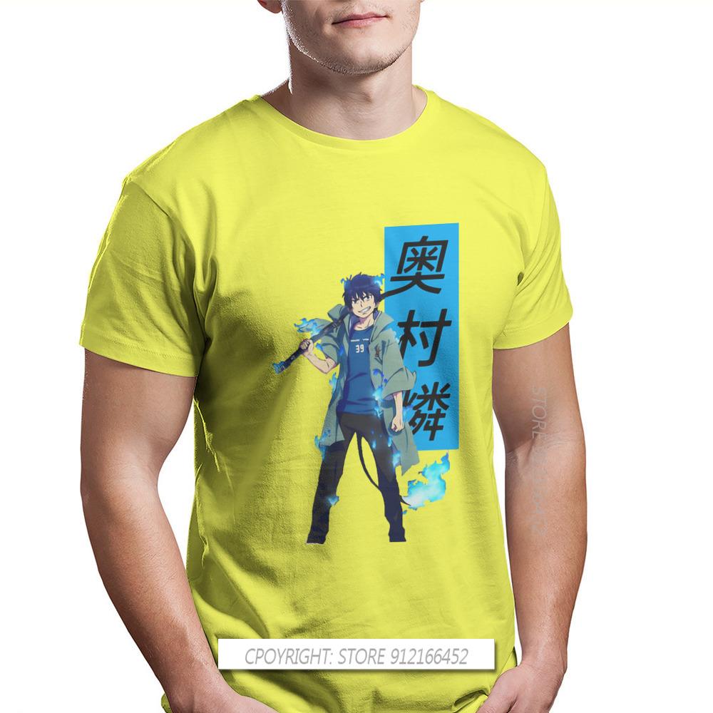 Cool Fire Unisexs Tshirt Blue Exorcist Rin Okumura Anime Oneck Tops 100 Cotton T Shirt Humor Gift Idea