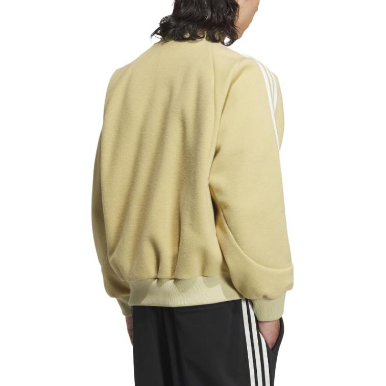 Adidas FW24 3-Stripes Warm Series Loose Fit Casual Sports Long Sleeve Jacket Unisex Jackets Sand-Brown JI6640