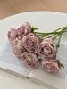 Rose Artificial Flower Arrangement for Living Room Dining Table - Preserved Dried Bouquet Vase Decoration