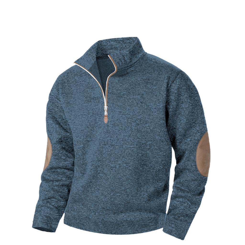 Men's Stand Collar 1/4 Zip Pullover | Casual Fit, Easy- Design Soft Cotton Blend, Breathable | Versatile For Daily, Commute & Leisure