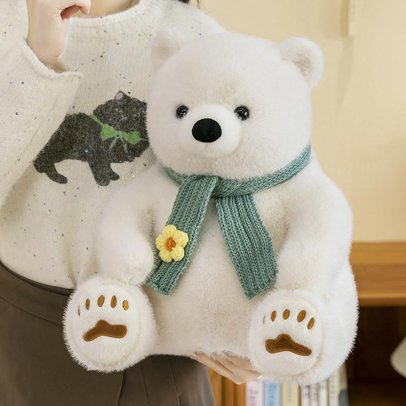 Plush Teddy Bear Toy Pp Cotton Filling Soft Short Stuffed Animal Kids Decor