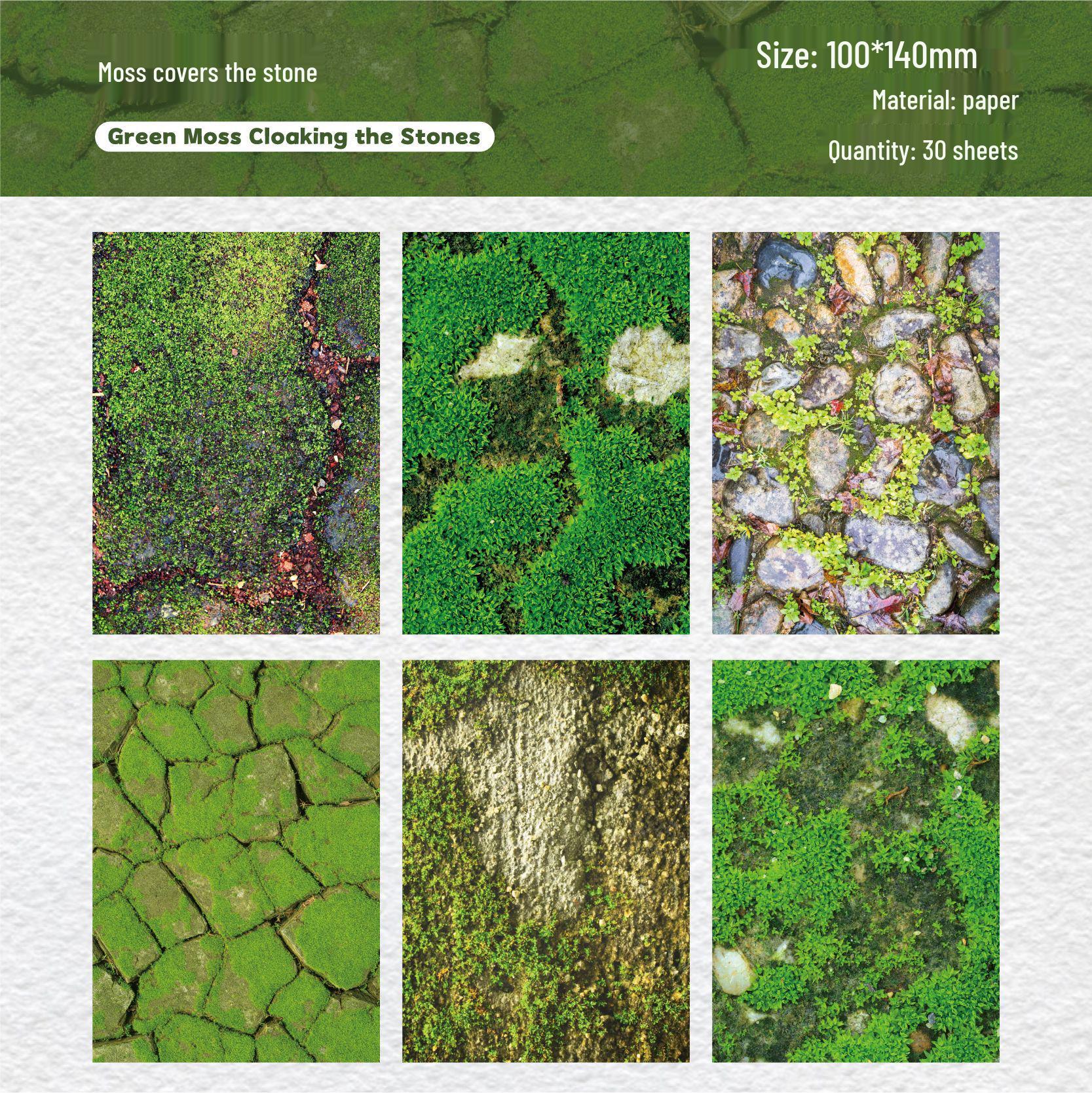 Retro Series Natural Texture Journal Paper - 30 Sheets for Decoration & Collage