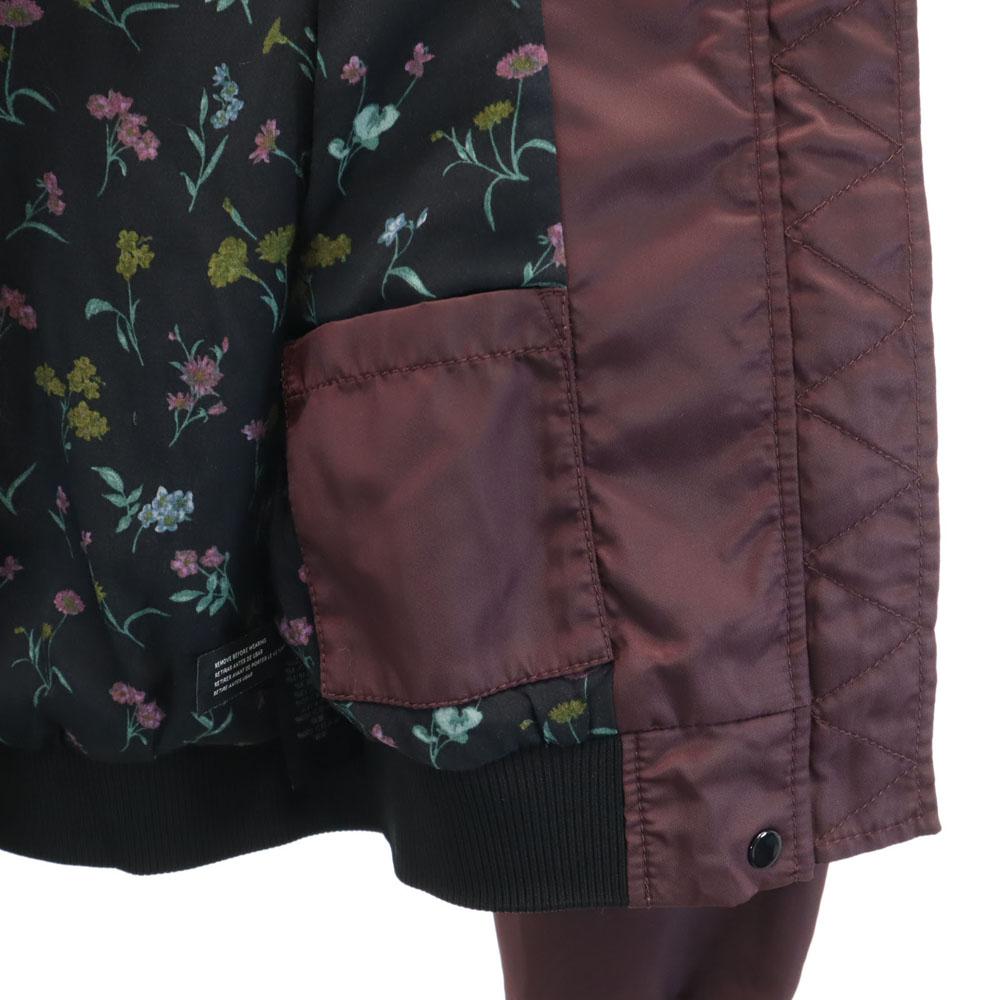 COACH With fur Nylon jacket 4 wine-red MA-1 bomber jacket Women Used
