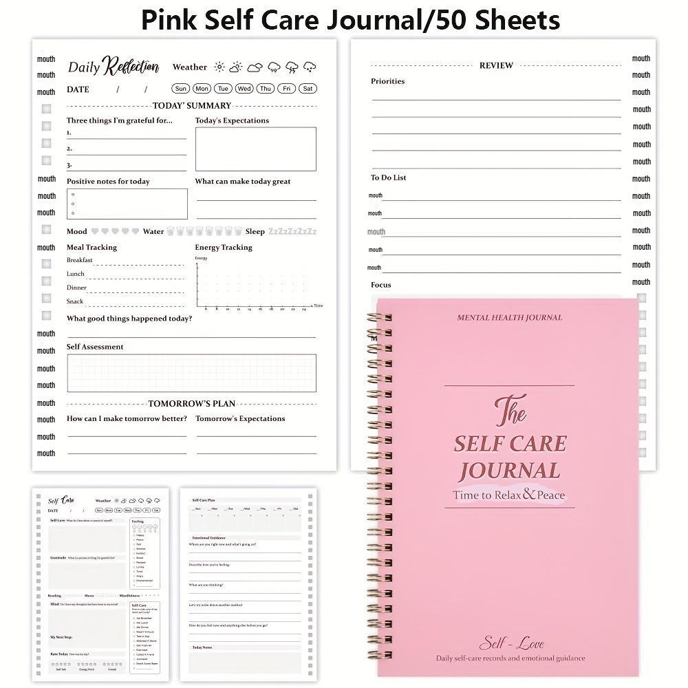 A5 English Self-Care Diary: 100 Pages with Content Prompts