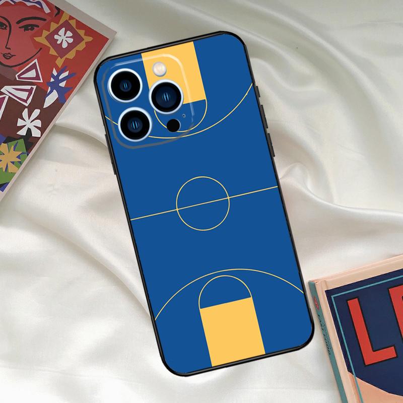 Basketball Court Phone Case For iPhone 16 14 13 12 11 15 17 Pro Max 15 16 Plus 13 Mini 16e 17 Air Funda Cover
