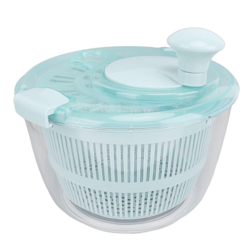 Salad Spinner Lake Blue 5L Fast One Handed Manual Salad Washer Spinner for Vegetable Fruit Lettuce