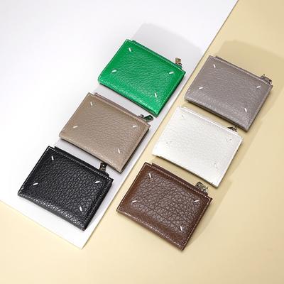 Women's Wallet Ins Women's Small Wallet Women's High-end Short Wallet Change Bag Solid Color Zipper Hand-held
