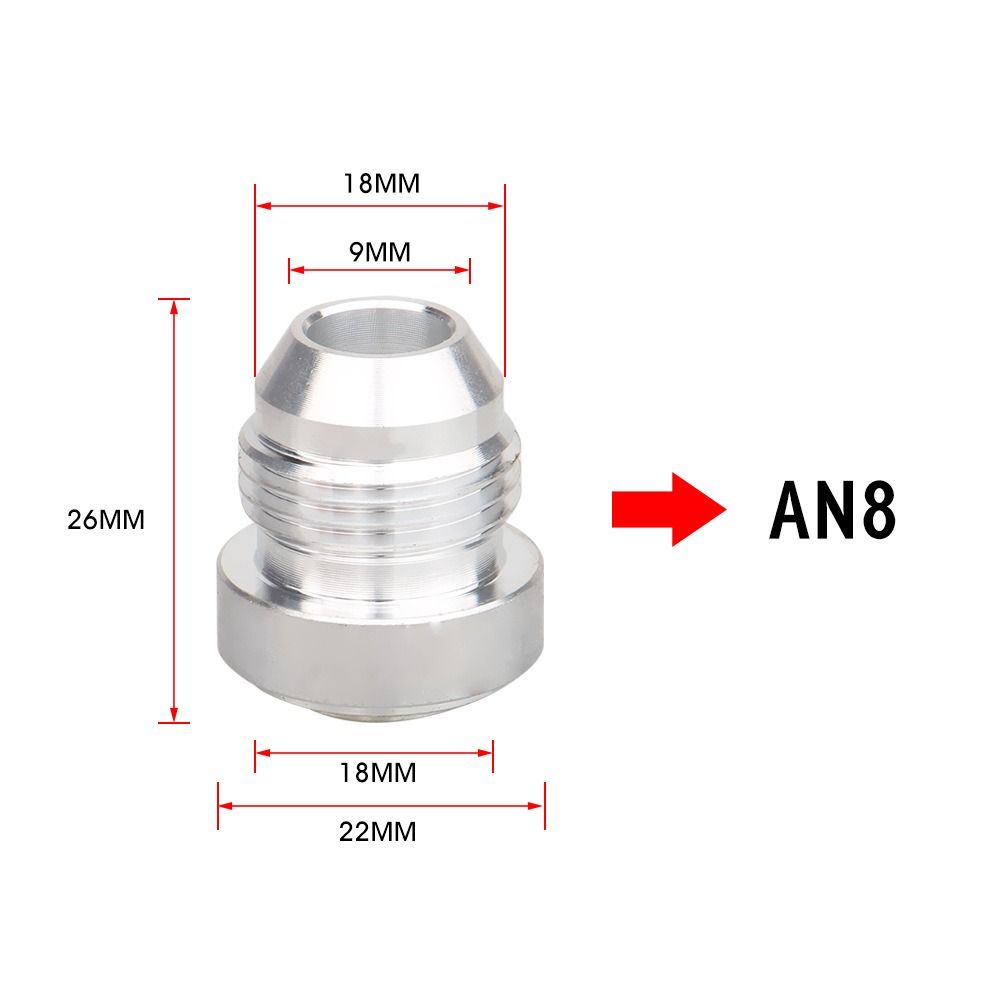 External Thread Straight Male Weld Fitting Adapter AN4-AN20 Weld On Fittting Bung Nut  Car