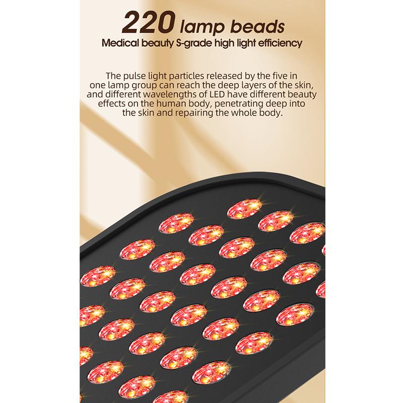 Portable Large Row of Lights Beauty Instrument Photo Skin Optical Spectrometer Facial Mask Equipment Skin Soothe Whitening Acne