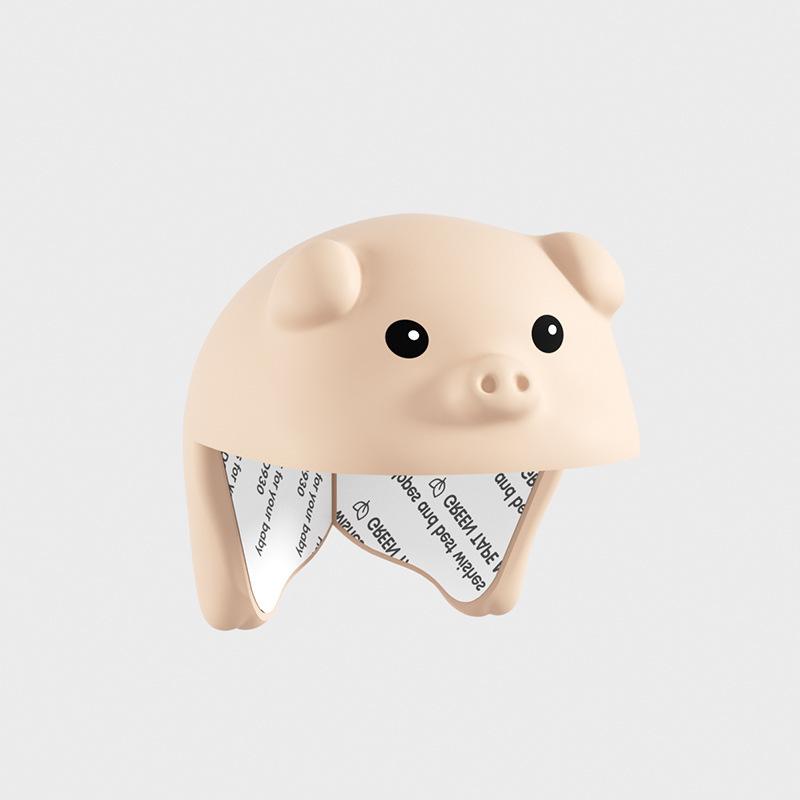 Anti collision corner protection table corner soft silicone anti-collision sticker cartoon anti-collision strip protection bag table safety Apricot colored pig