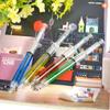 4Pcs Multicolor Syringe Needle Tube Shape Black Ink Ballpoint Ball Point Pen